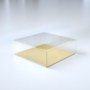Transparante verpakking vierkant 100x100x30 mm